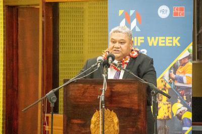 PRIF WEEK 2023 - Tonga hub, Hon Seventeen Toumou'a, Minister of Infrastructure