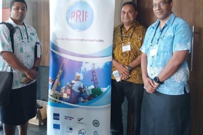 PRIF booth visitors - Pacific Infrastructure Business Opportunities Seminar